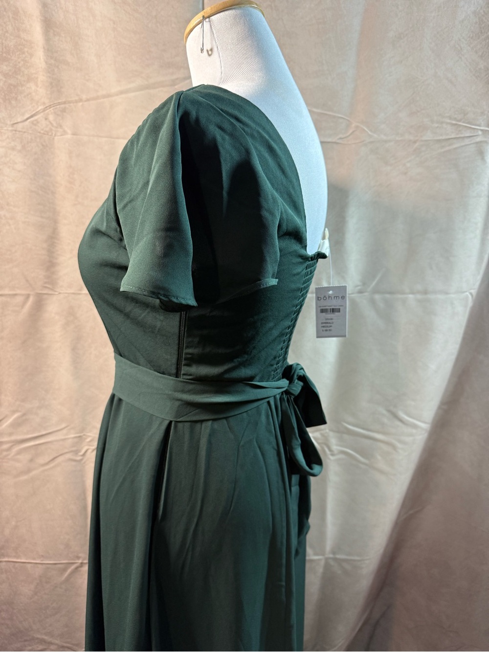 43-bohme Deep Green Square-Neck Maxi Dress - Picture 3 of 6
